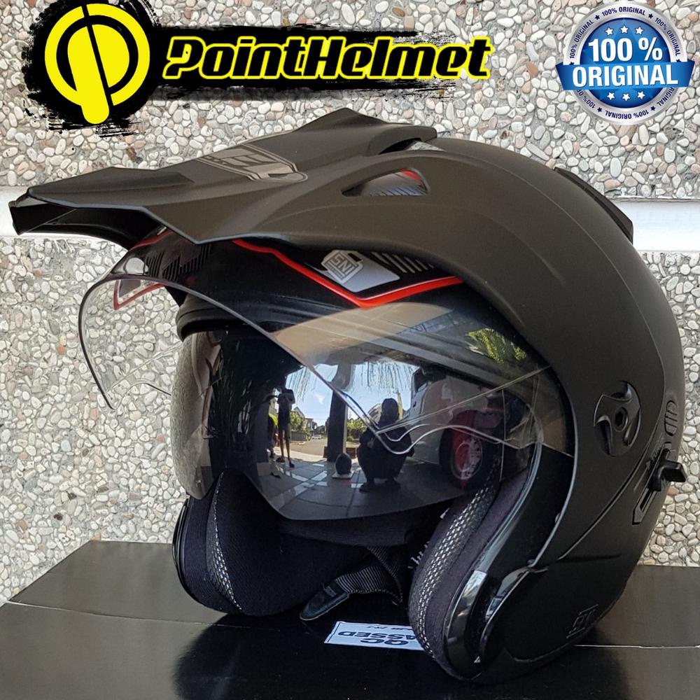 Terbaru Helm Semi Cross Dobel Visor Shel Adv Original Sni Msx