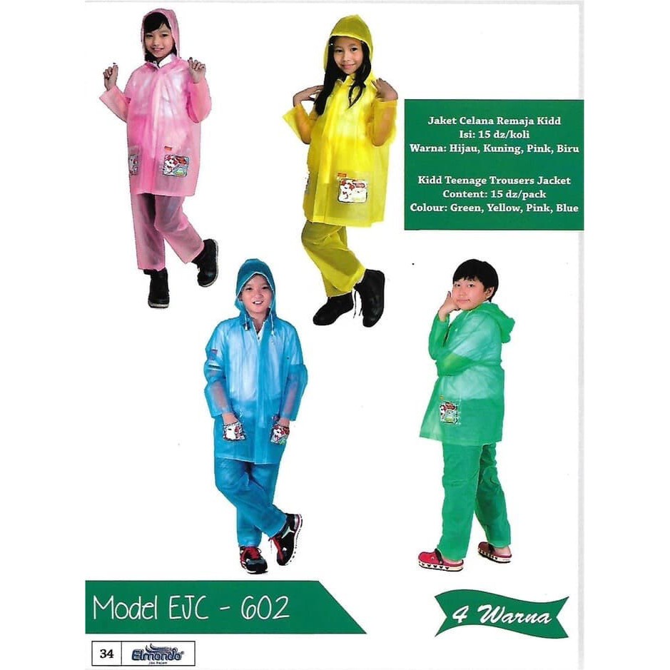 NSK TERMURAH JAS HUJAN ANAK ELMONDO KIDD 602 STELAN JAKET CELANA F81