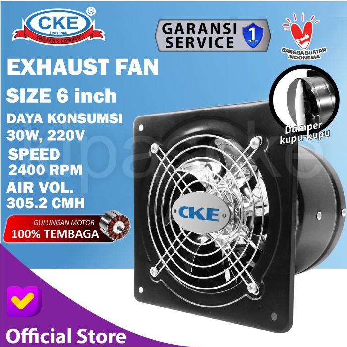 Terlaris Exhaust Fan Dinding 6 Inch Booster Fan Wall Duct Fan Kipas Booster