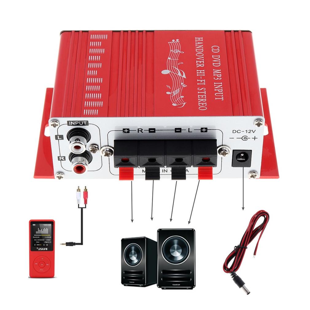 Viral Ampli Mini Hifi Stereo Power Amplifier 12V 20W 2 Channel Power Amplifier Mini Mobil
