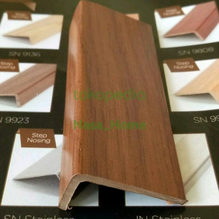 Bestseller Nosing Pvc Aksesori Vinyl Lantai Pada Siku Tangga