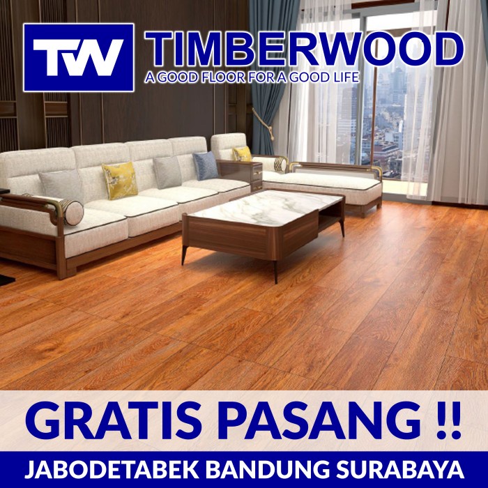 Bestseller Vinyl Lantai Spc Click System 4Mm Murah Berkualitas Timberwood Floor