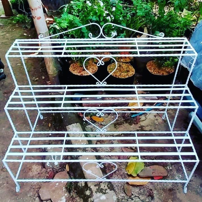 PROMO RAK BESI POT BUNGA 3 SUSUN JUMBO TERMURAH