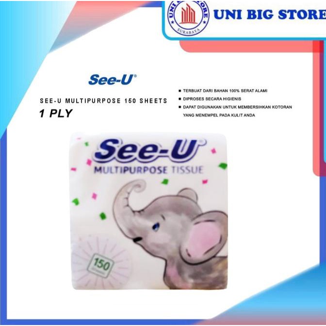 SEE-U See U Tissue Pop Up Gajah 150 Sheets Tisu SeeU Mini Table Meja