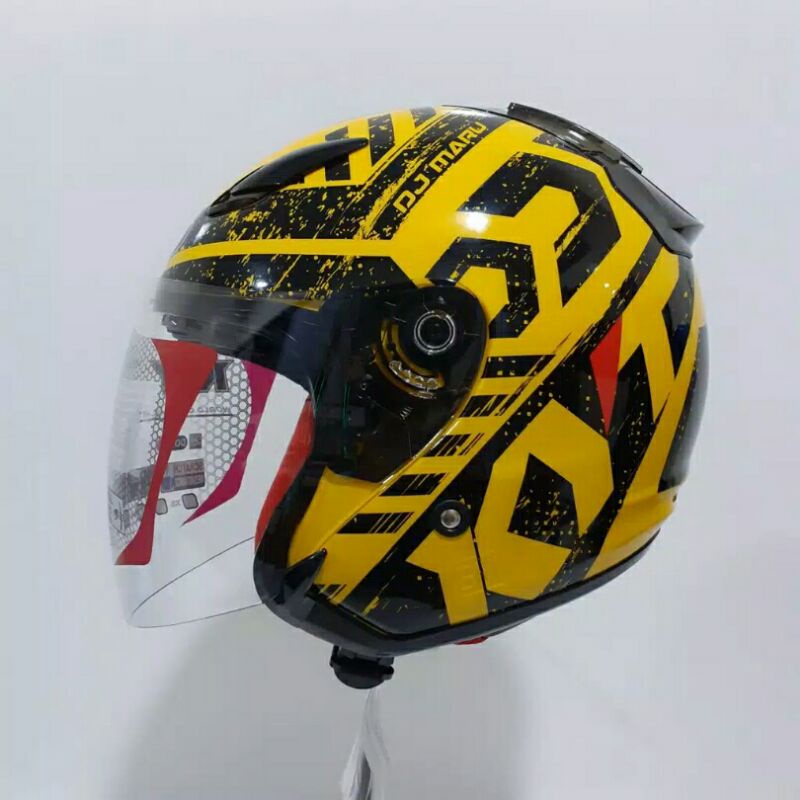 KYT DJ MARU #16 CRIMSON YELLOW BLACK