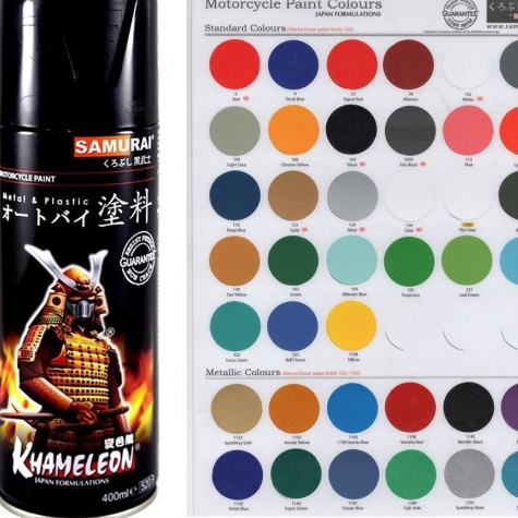 Stok Terbatas.. Samurai Paint Kurobushi Pilok Pilox Warna Glossy Doff Dop Metallic (400cc) Hitam Bir