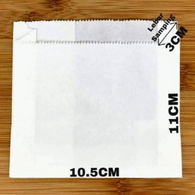 Grosir Paper Bag Kecil 100 Lembar / Kantong Kertas Putih Packaging Kemasan Makanan Roti Fried Chicke