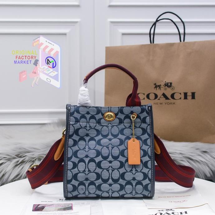 TAS COACH Tote 22 In Signature Chambray Edition Bag Coach 3663