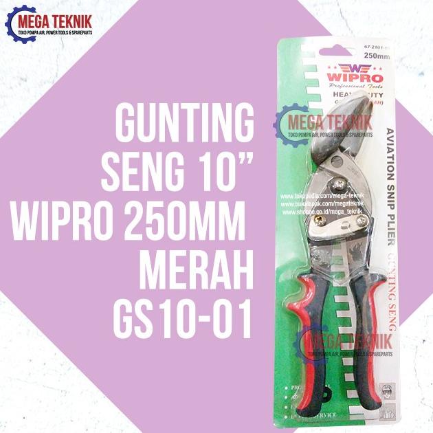 

@=@=@=@=] Gunting Seng Galvalum Heavy Duty 250mm Wipro GS10-01 Merah 10" inch