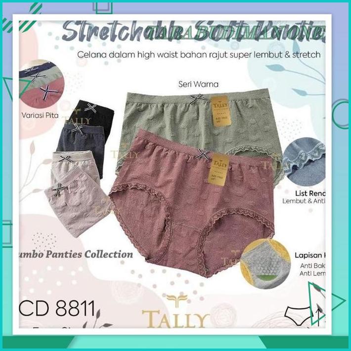 CELANA DALAM / CD WANITA TALLY RAJUT 8811 - FREE SIZE - FIT XL BEST SELLER !!