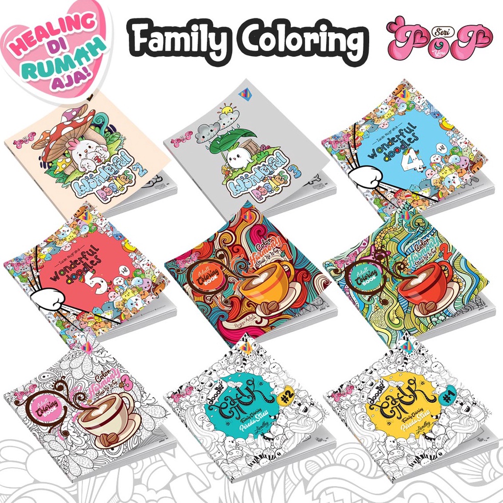 

Kemasan Baru.. Family Coloring - Buku Mewarnai - Pereda Stress - Seri Pop You I7S