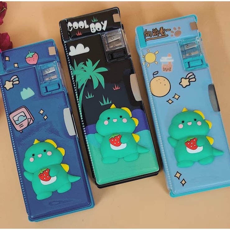 

Super Promo.. PENCIL CASE KOTAK PENSIL ANAK SEKOLAH GAMBAR DINO DINOSAURUS TIMBUL LUCU XPM 551-3 SAC
