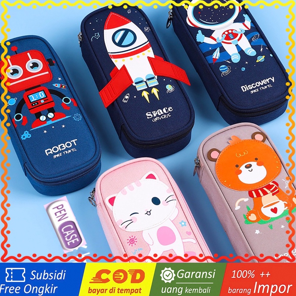 

Produk Terkini TXS07 Korean Pen Pencil Case Kanvas Anti Air Kotak Tempat Pensil TKM 05S