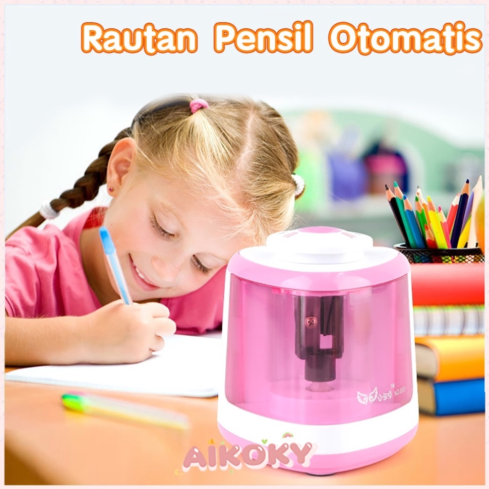 

Ready stock Aikoky Rautan Pensil Otomatis/Serutan Pensil Elektrik/Electric Pencil Sharpener MHW