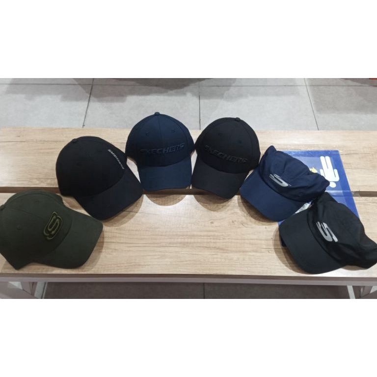 Hot Sale.. Ori Sale Sport Station Topi Skechers Army Hitam WHB