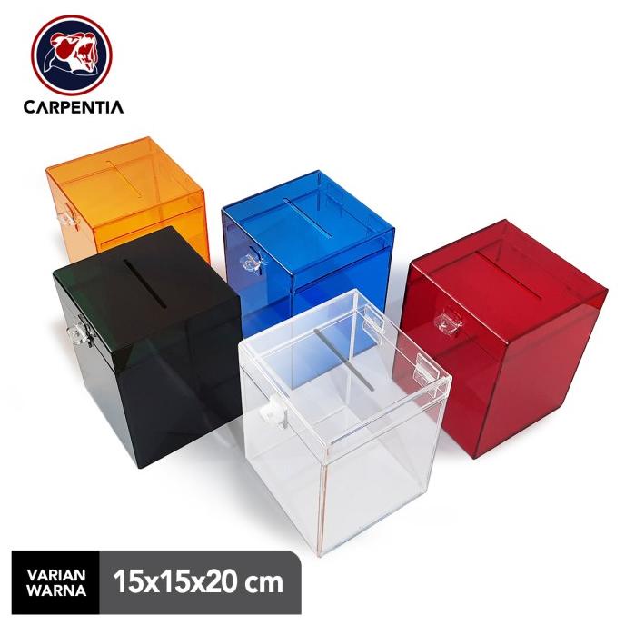 

Promo Kotak Amal Acrylic/Kotak Saran Akrilik 15X15X20 Cm/Varian Warna/Tipe A
