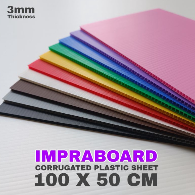 

Premium.. isi 4 lembar infraboard impraboard 3mm 100 x 50 cm art board pp board 92