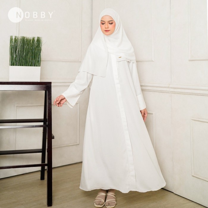 Nobby - Daima Dress Abaya Gamis Syar i - Putih M