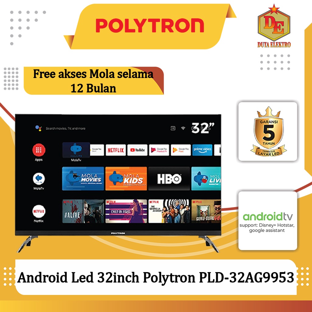 Android Led 32inch Polytron PLD-32AG9953