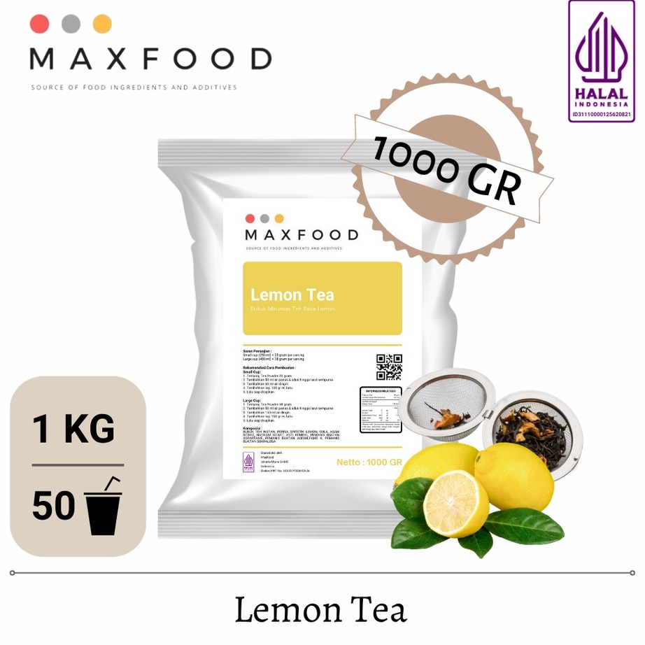 

Stok Banyak➼ TVVWN MAXFOOD - 1Kg Bubuk Minuman Horeka Teh Rasa Buah - Lemon Tea - Lychee Tea - Peach Tea - Apple Tea - Bluebery Tea - Kiwi Tea - Mango Tea - Blackcurrant Tea J97 ☊Model Terkini