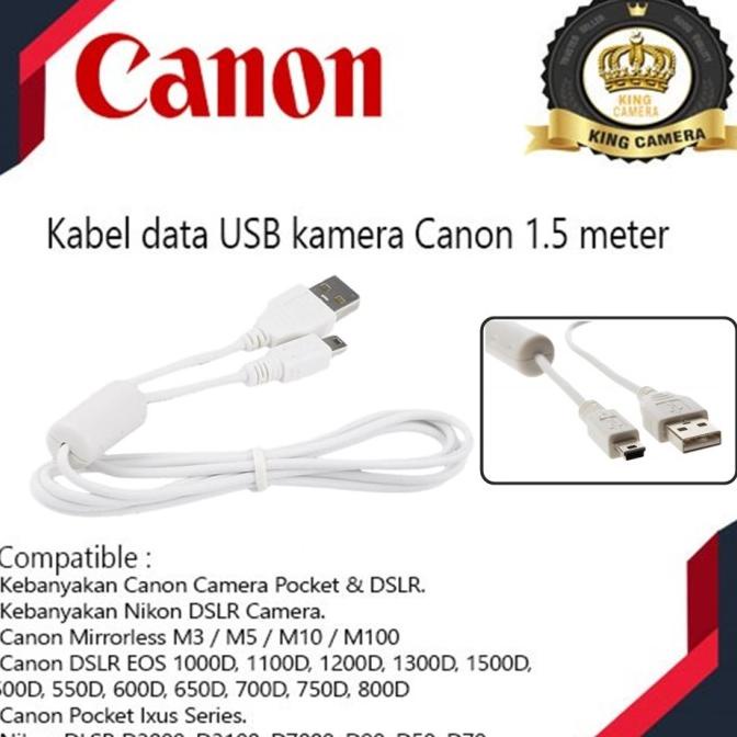 Terbaru Kabel Data Usb Canon Dslr Kamera Slr Eos Original