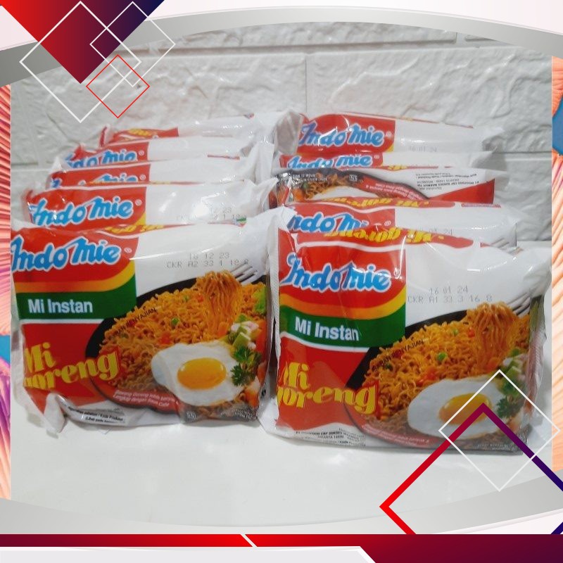 

Indomie Mi Goreng 85gr Isi 10pcs .