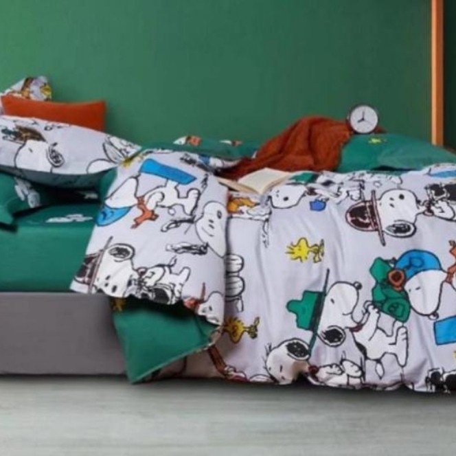 MUST HAVE SPREI KATUN JEPANG 120X200 160X200 180X200 SPREI KATUN JEPANG SNOOPY TERMURAH
