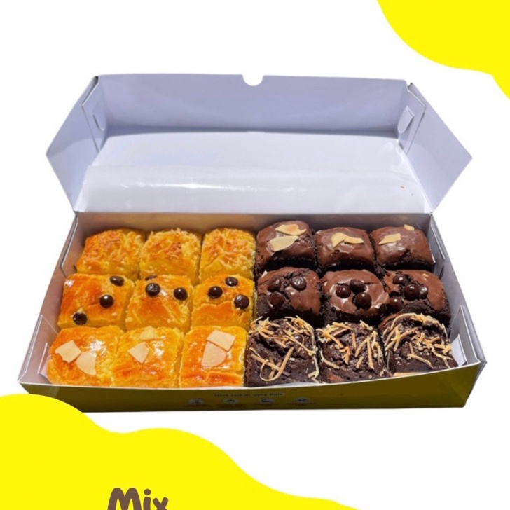 

✵Serba Murah☍ HYIHO Danish Mix Brownies Lekker 20x10 (18 potong) Panggang Cemilan Oleh-Oleh by danishdapurcake A66 Harga Murah