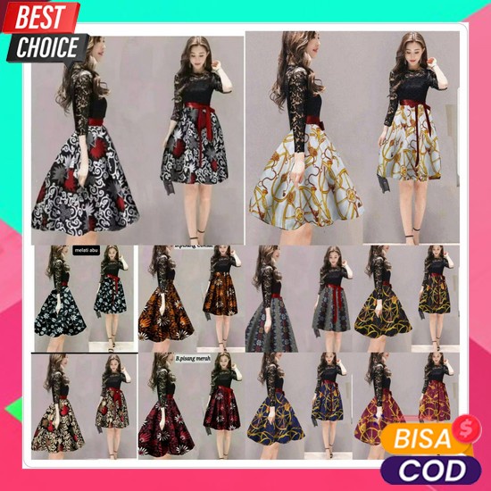 Dress Korean Style Vintage Casual Pendek Kekinian Cewek Murah Kondangan Cantik Terbaru 2023 Premium 