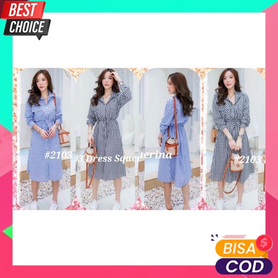 Dress Korean Style Gaun Elegan Murah Remaja Wanita Premium Fashion Korea Kekinian Casual Terlaris Ca