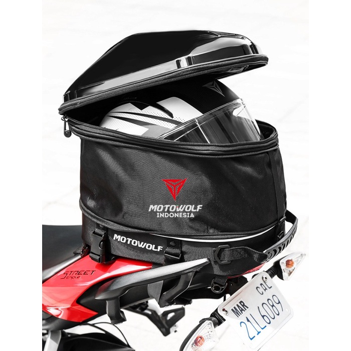 Tail Bag Motowolf Tas Motor Touring Multifungsi Tas Helm 16L Mdl0705