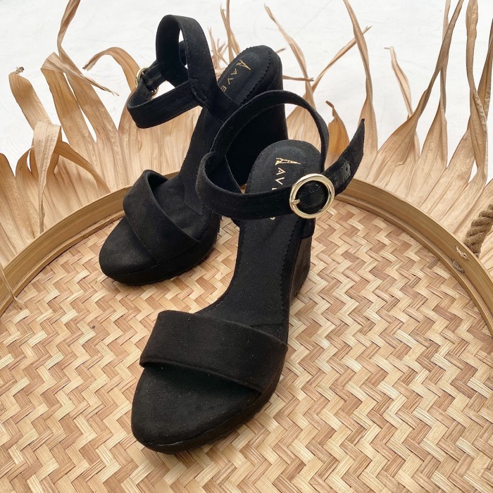 Bla Wedges Sandal Sepatu Kasual Wanita Heels 10Cm Aveda Ga4484