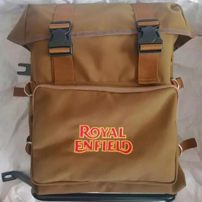 Tas Royal Enfield Bahan Canvas Carlito - Side Bag Royal Enfield
