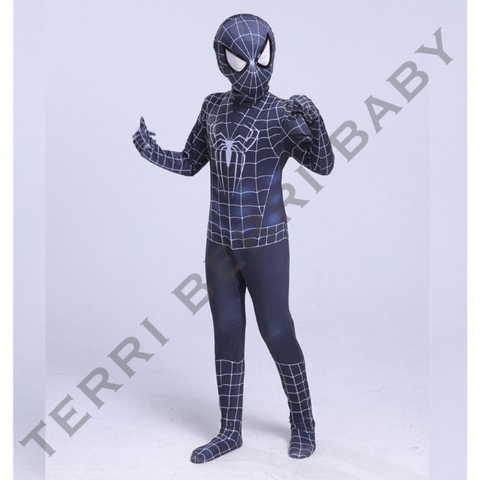 Terlaris Custom Spiderman Costume Spider Man Kostum Spidermen Costum Black