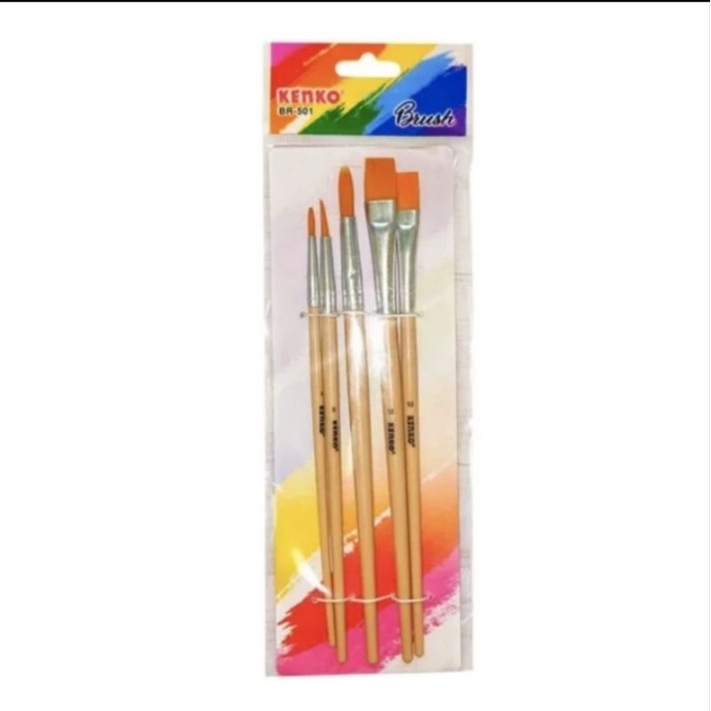 

Kuas cat lukis set kenko BR 501 cat air acrylic painting brush