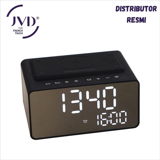 JVD 8661691BK-VDE Wave alarm clock, bluetooth, USB, WIRELESS charging