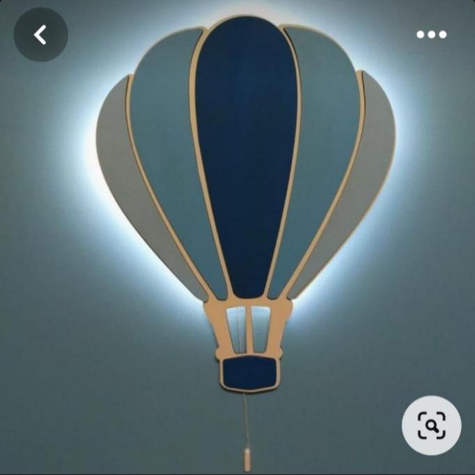 Lampu balon udara-hiasan dinding-lampu kamar anak