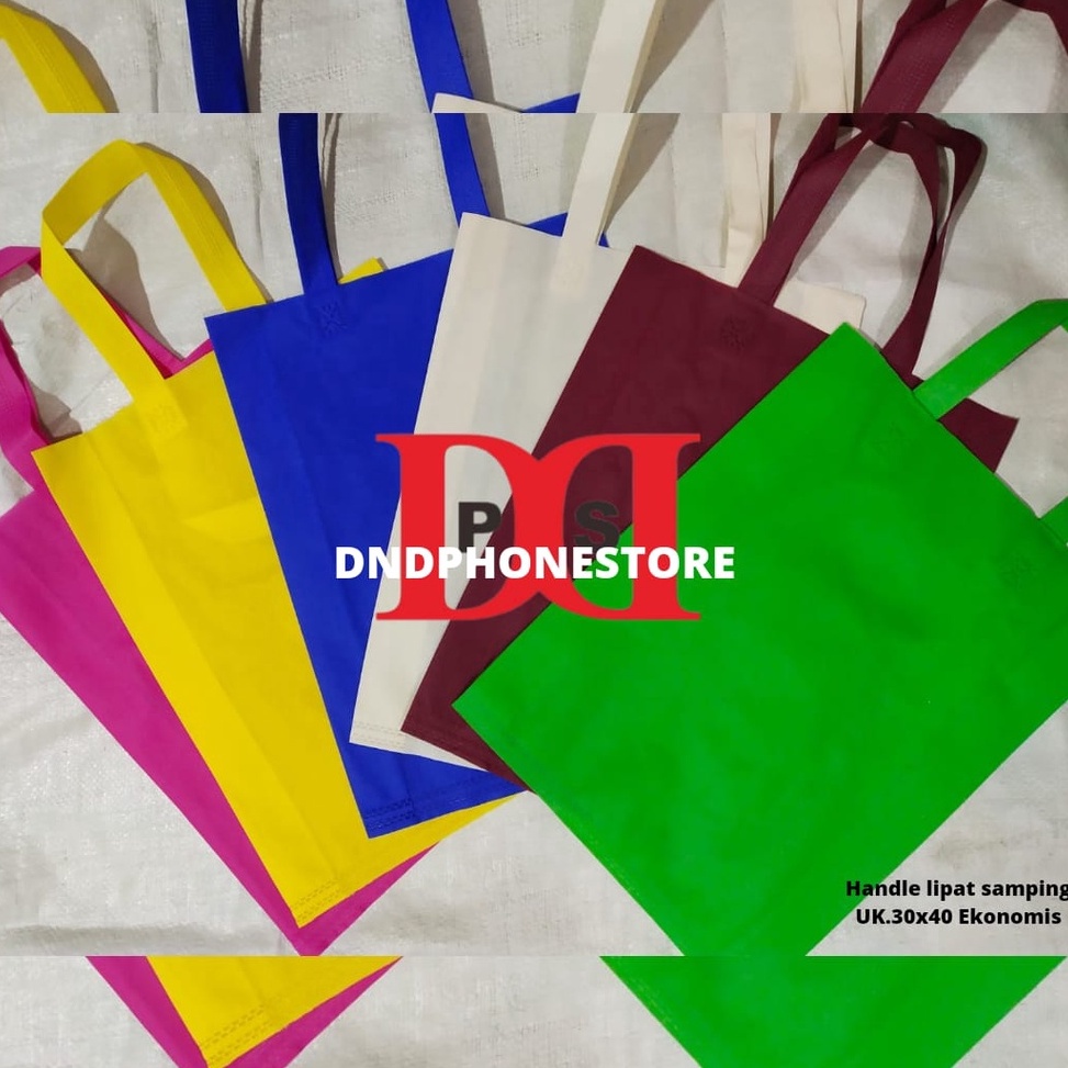 

[PRODUK IJDGV39] Goodie Bag Handle tali 30x40x8 harga per LUSIN - Spunbond - Tas kain ghn7d