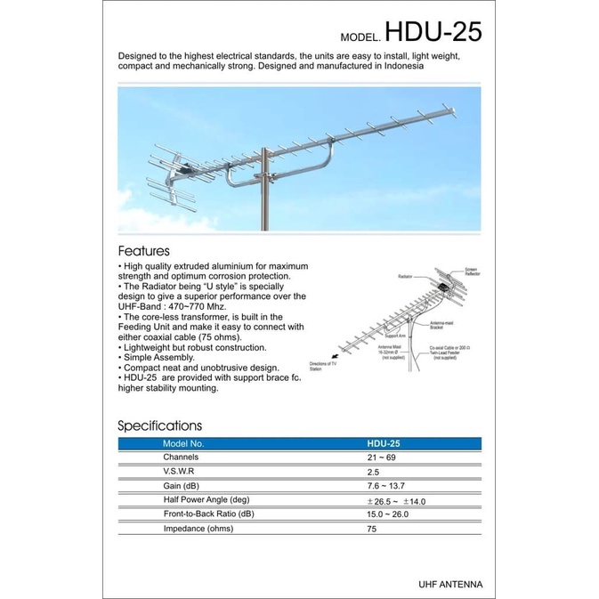 NEW SERIES ANTENA PF DIGITAL HDU-25 - TERBAIK DAN COCOK UNTUK ANALOG DAN DIGITAL ORIGINAL TERBARU