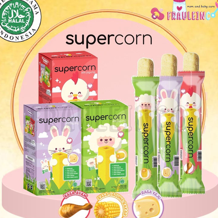 

✯Terbaru✮ PDZAV *FRAULEINCO* Supercorn super corn CONZ snack anak Stik 3 variant Rasa HALAL!! E43 Murah