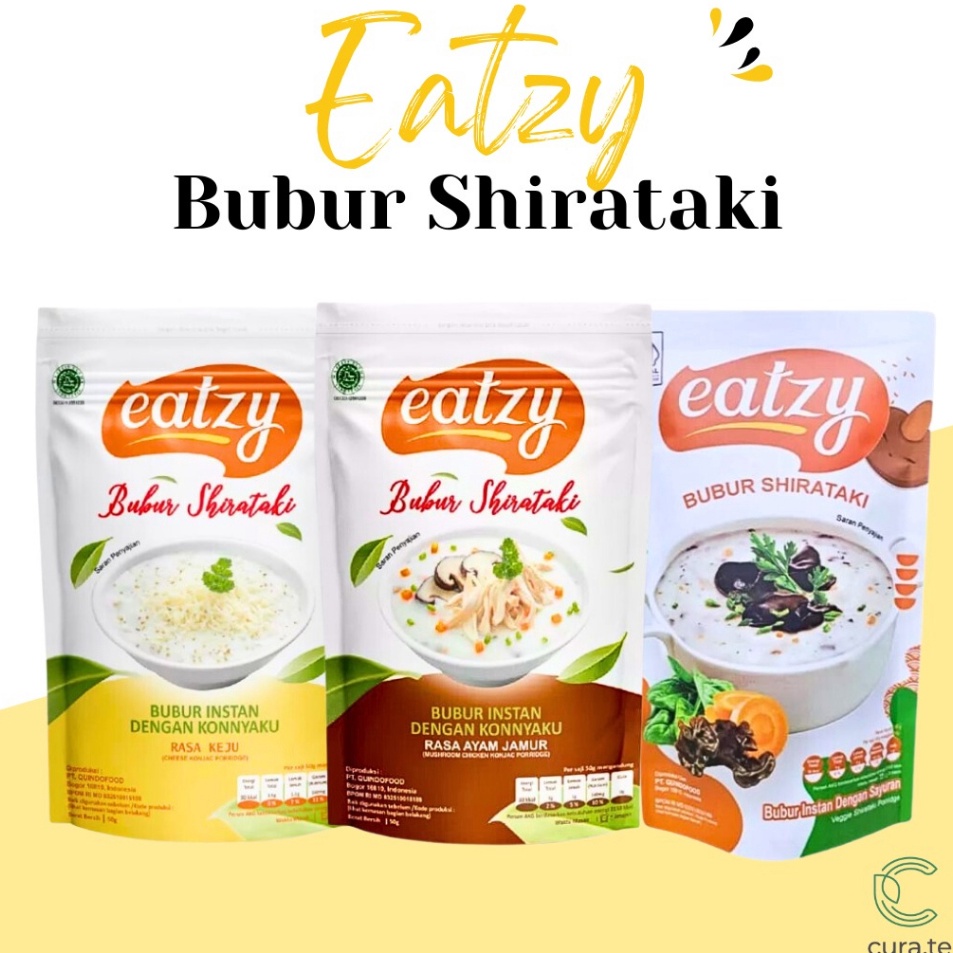 

✬Ready Stok✥ VSHSQ EATZY BUBUR SHIRATAKI RENDAH KALORI AYAM JAMUR KEJU 50GR | MAKANAN DIET SEHAT D79 ✩Best Seller