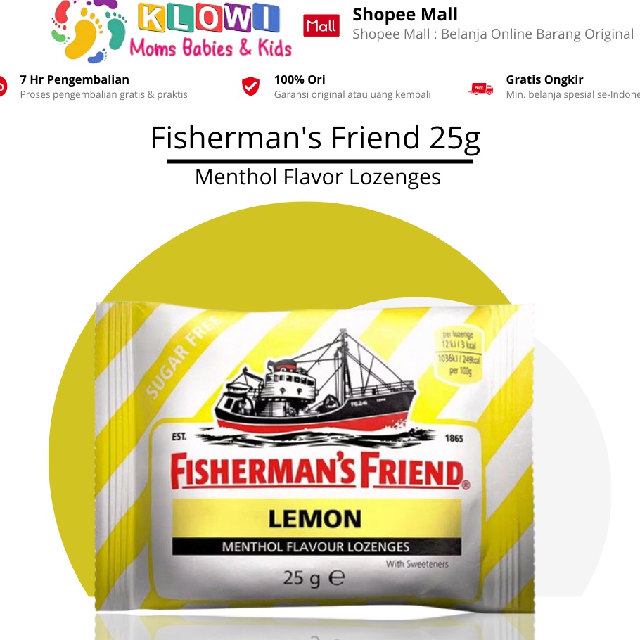 

Super Sale✺ PKQRF Fisherman's Friend Sugar Free Lemon Tropical Pack 25 Gr / Permen Pelega 077 ➮Terupdate