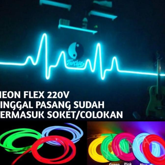 siap kirim] PROMO Lampu Hias Motif Detak Jantung Lampu Hias Kamar Aesthetic Neon