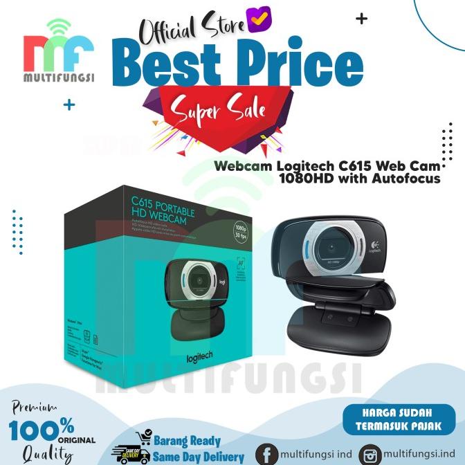 Webcam Logitech C615 Web Cam C-615 1080HD with Autofocus Garansi Resmi