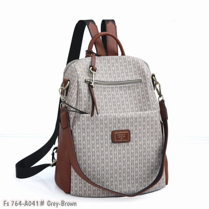 TAS RANSEL IMPORT FOSSIL BACKPACK NEW MOTIF