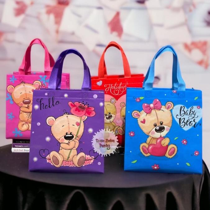 

Ready stock] Tas Souvenir Ulang Tahun Anak / Goodie Bag / Tas Ultah Baby Bear - S