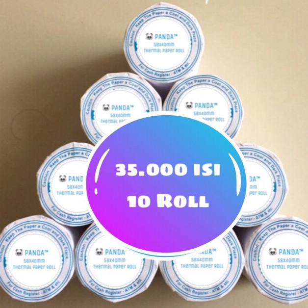 

KERTAS STRUK KASIR/PPOB PAPER ROLL 58x40 MM THERMAL POS RECEIPT MINI PORTABLE/MOBILE PRINTER 58MM 5660