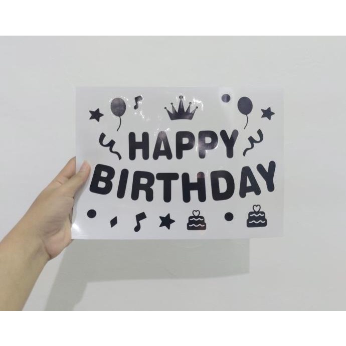 "'''] Sticker Balon PVC Happy Birthday
