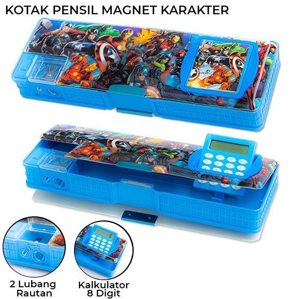 

Tempat Pensil Magnet Karakter Kalkulator Kotak Anak Sekolah Alat Tulis