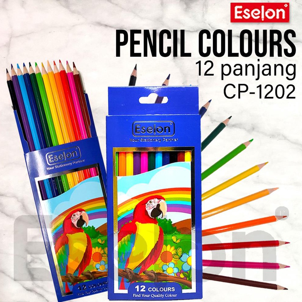 

[TPF] Pensil warna ESELON panjang 12warna / Pensil warna Eselon ktbud